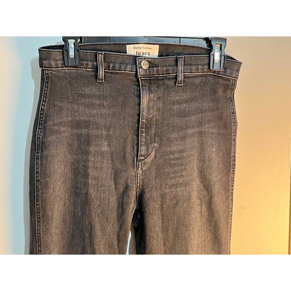Reformation Jeans Size 31 Washed Black May High & Skinny Grunge Skater - Picture 2 of 9